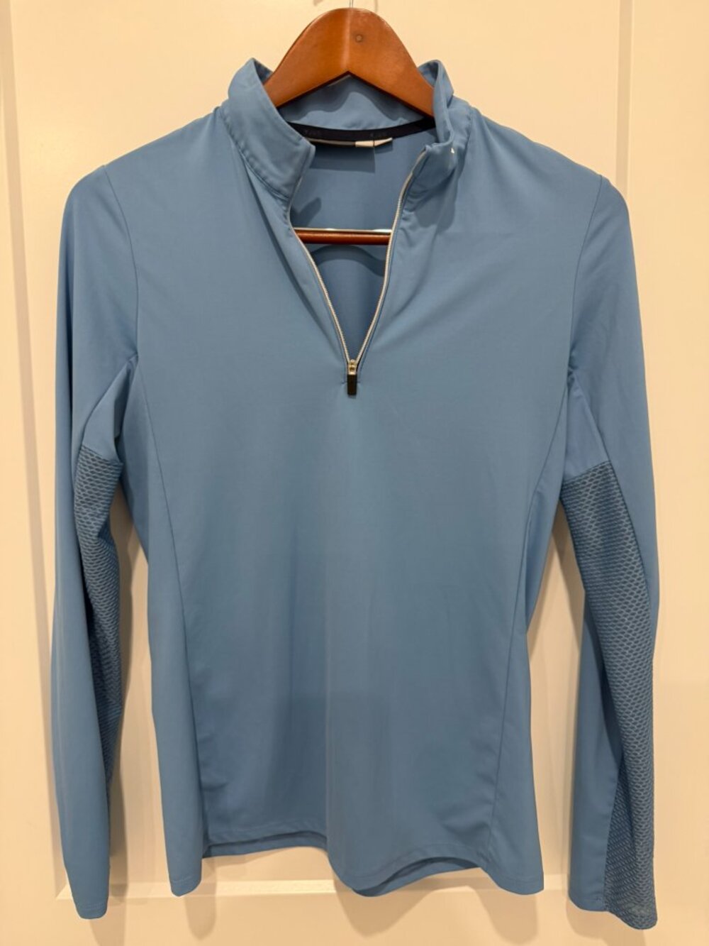KJUS Women's Sunshine Sport Half-Zip Size 36/S Blue Golf UPF 50+ Sport Fit